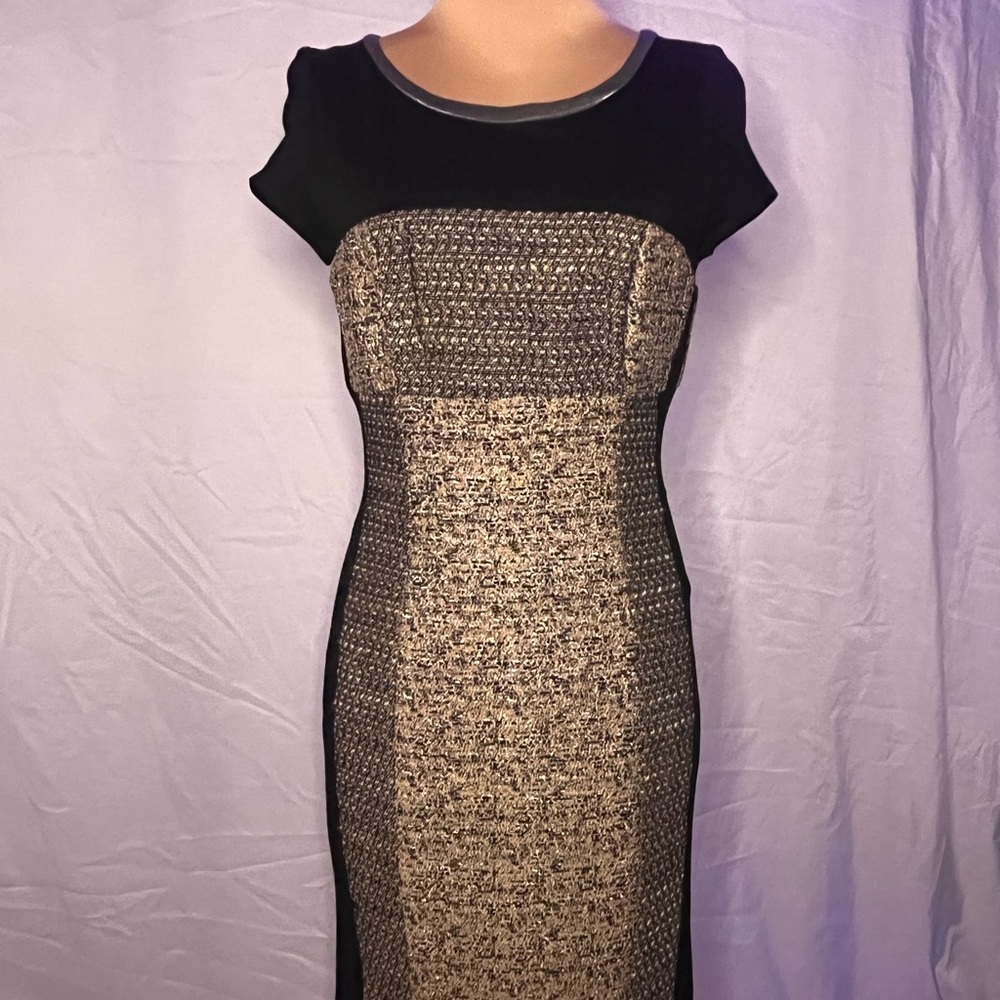 ANTHROPOLOGIE Yoana Baraschi Color-block Tweed Sheath Dress